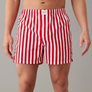 New American Eagle Outfitters Christmas Stripes Red and White Boxer Shorts XS